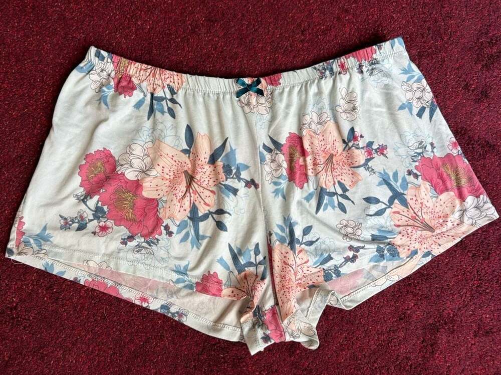 Floral Sleep Lounge Shorts with Bow Detail